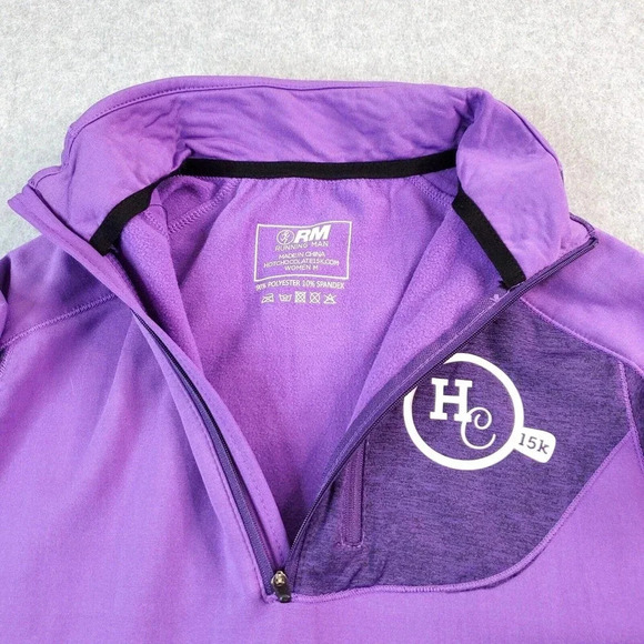 RM Running Man Pullover Womens Medium Purple Athletic Top Hot Chocolate 5K 15K - Picture 7 of 15